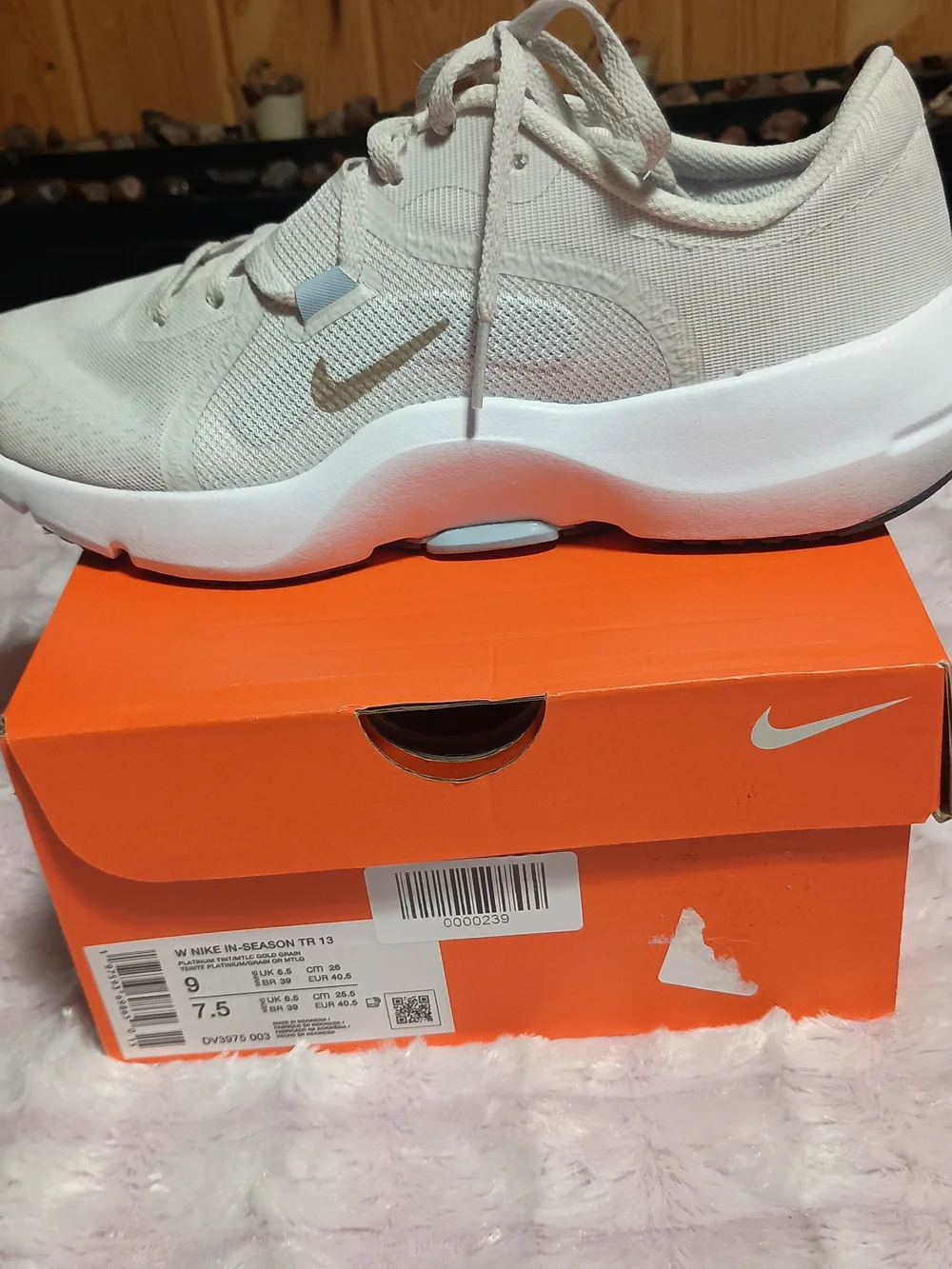 NIB Nike In-Season TR 13 Women's Light Gray and Pale Blue Training Sneakers 9